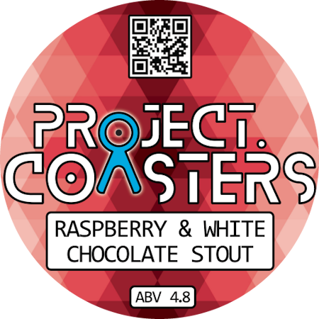 Project Coasters - Raspberry and White Chocolate Stout - 30L Polykeg (Sankey)